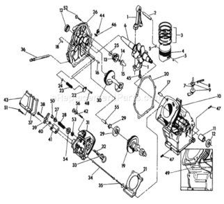 Part Location Diagram of 1902626 Briggs and Stratton Oil Fill Plug